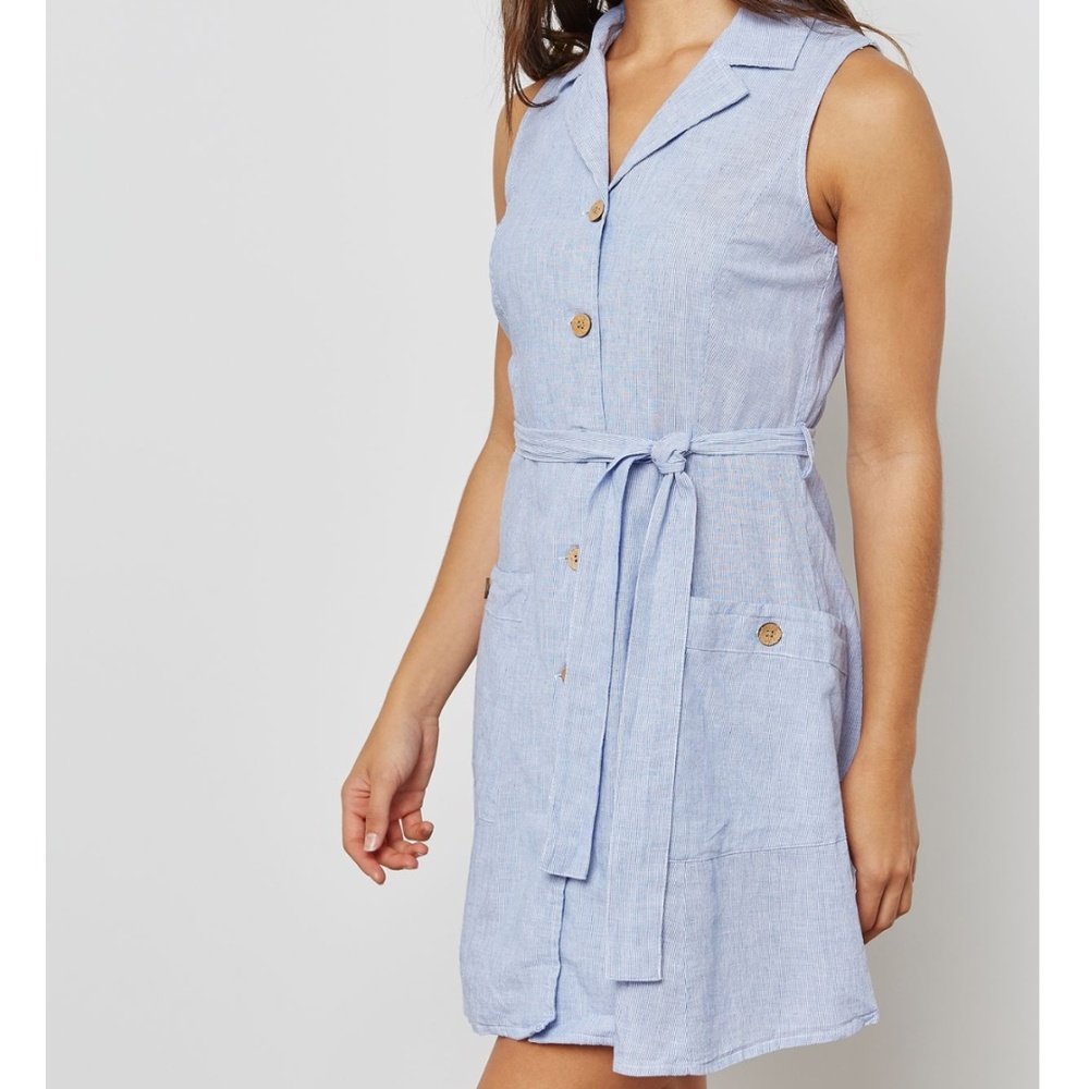 Mango Button Front Dress